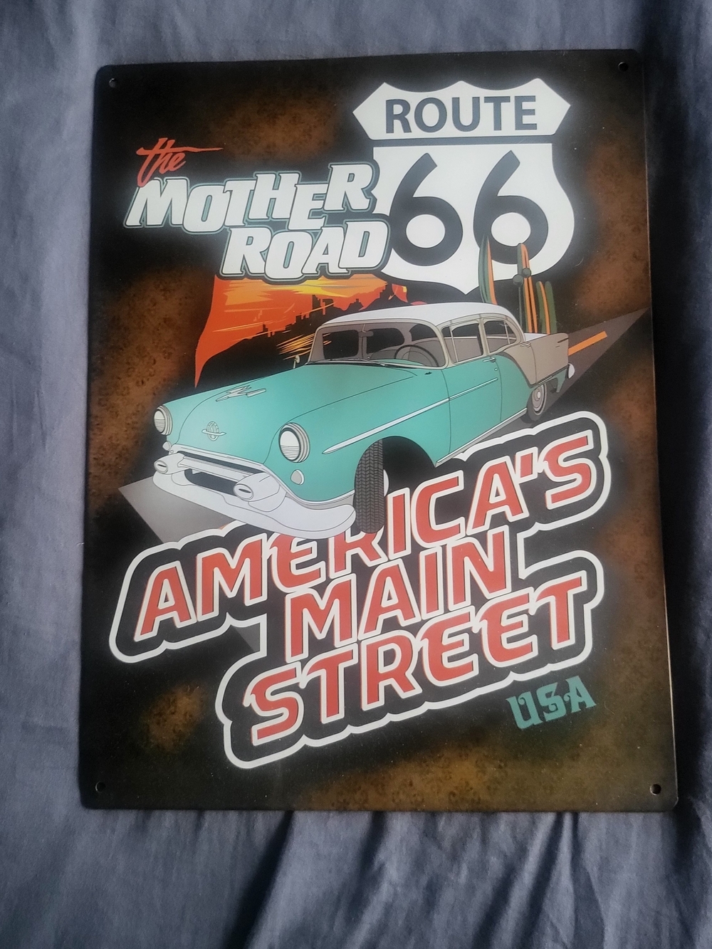 Route 66 "America's Main Street" - Metal Sign -